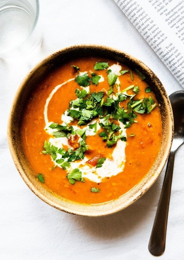 Lentil-Tomato Soup with Coconut Milk and Garlic-y Parsley 1